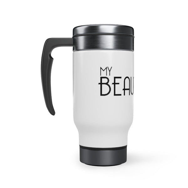 Stainless Steel Travel Mug with Handle, 14oz Mug Printify