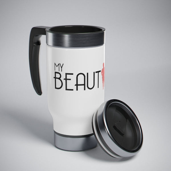 Stainless Steel Travel Mug with Handle, 14oz Mug Printify