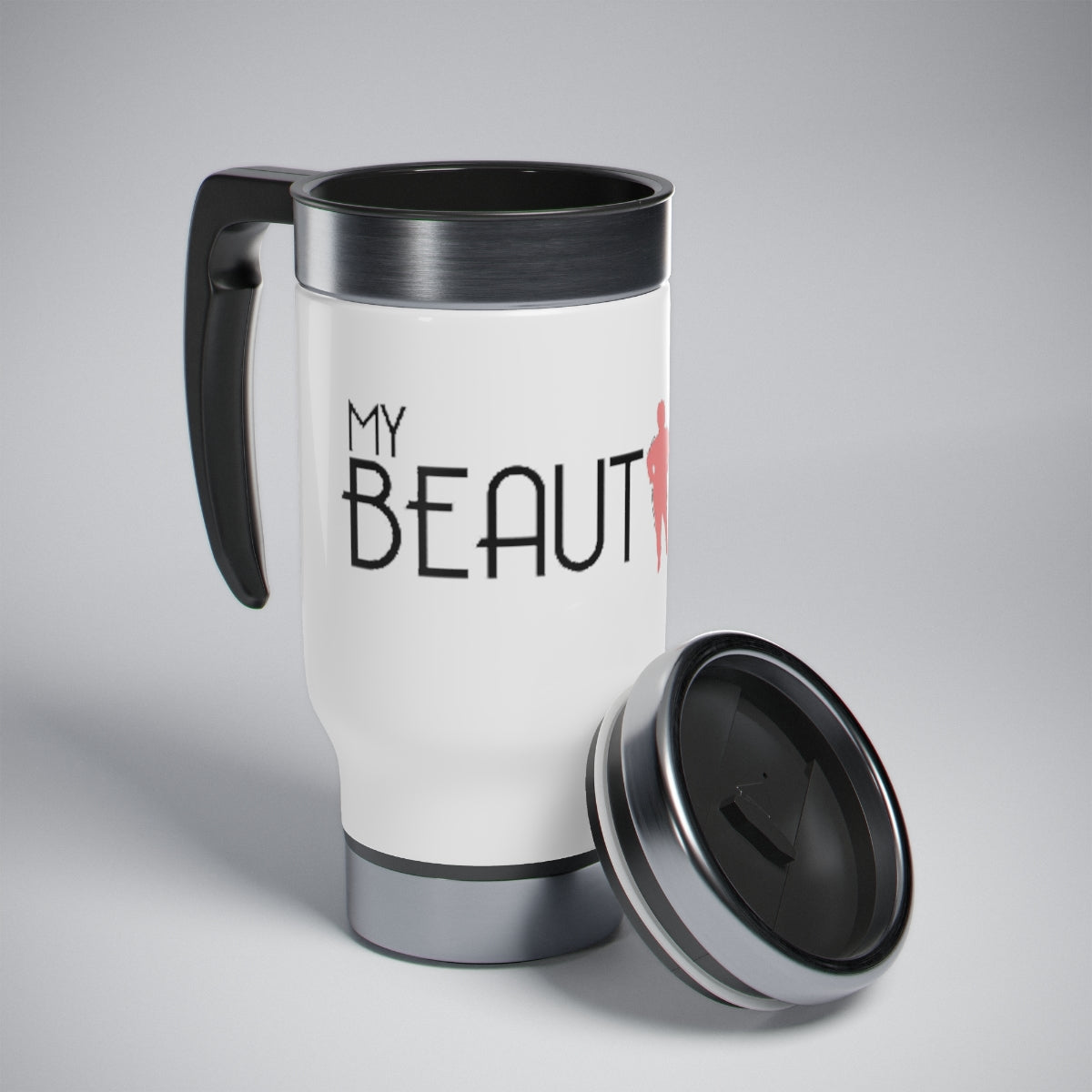 Stainless Steel Travel Mug with Handle, 14oz Mug Printify