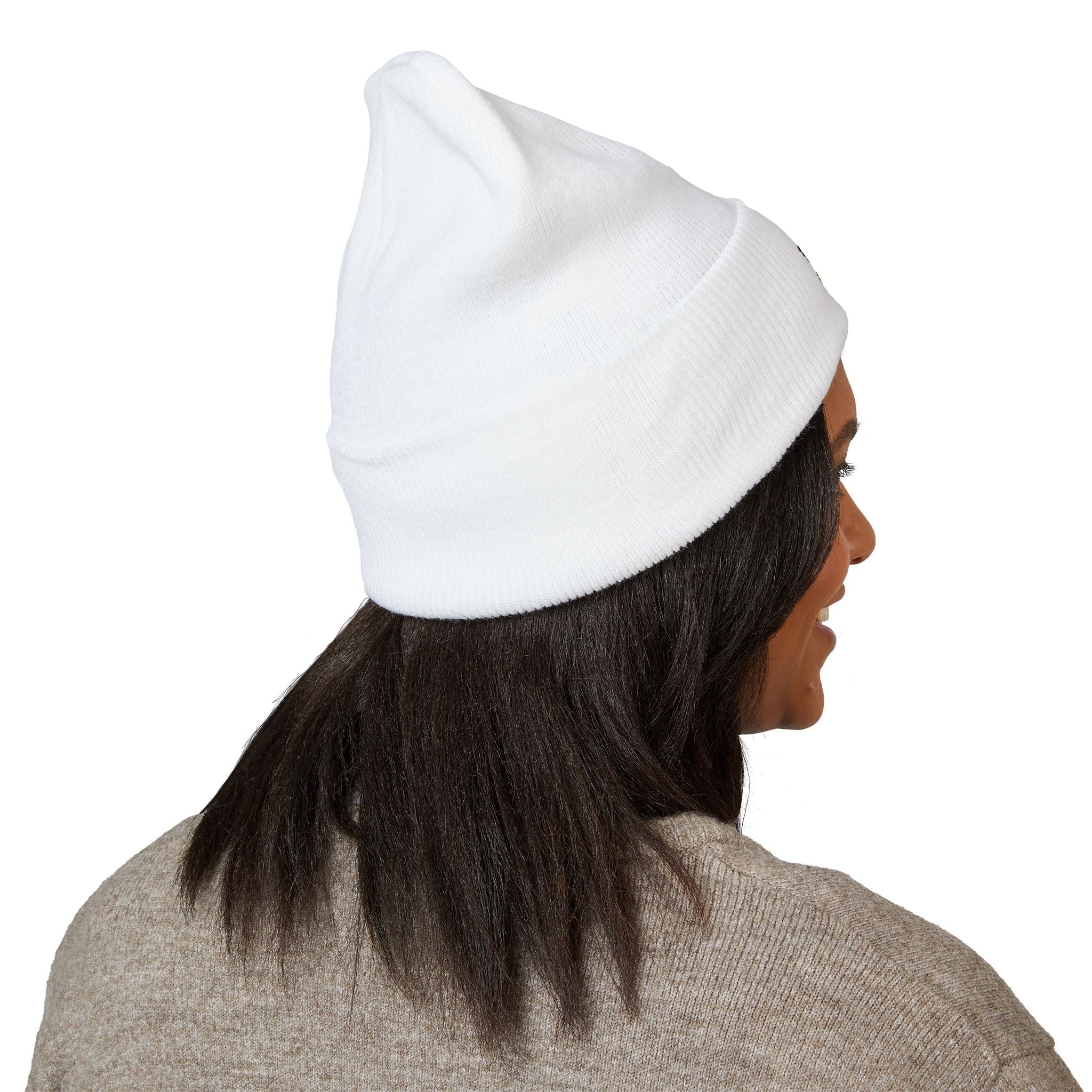 Classic Cuffed Beanie — "I Love Fluffy Girls Winter" Embroidered Winter Hat Hats Printify 