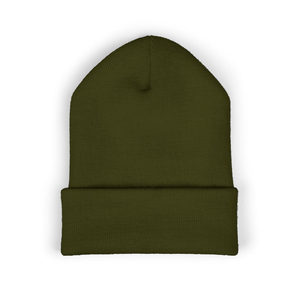 Classic Cuffed Beanie — "I Love Fluffy Girls Winter" Embroidered Winter Hat Hats Printify 