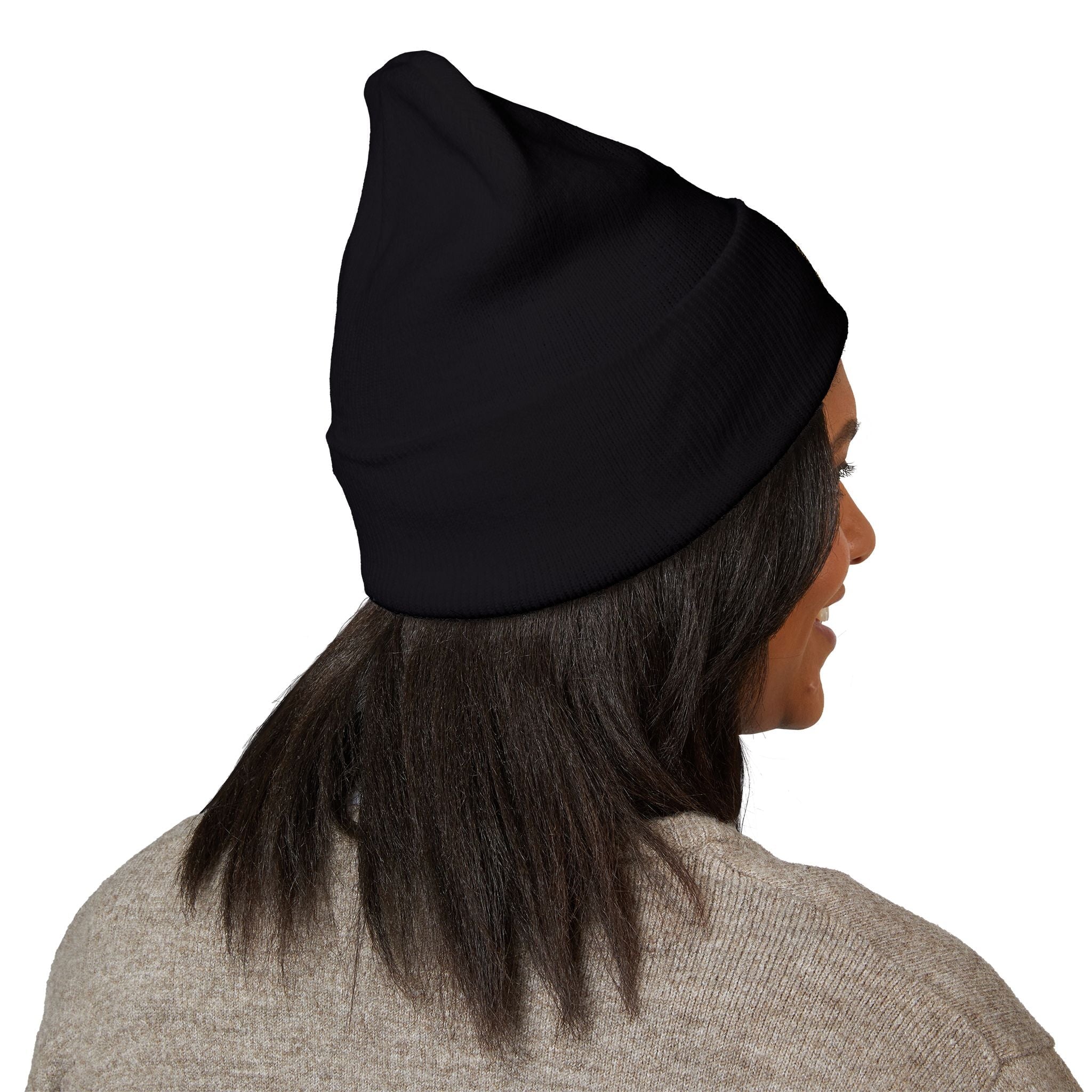 Classic Cuffed Beanie — "I Love Fluffy Girls Winter" Embroidered Winter Hat Hats Printify 