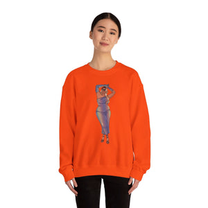 Crewneck Sweatshirt Featuring Plus Size Model Tazah Size S-5xl Sweatshirt Printify 