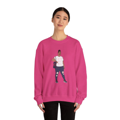 Crewneck Sweatshirt - Jana Plus Size Model Show Off Your Fluff Contest Winner Sweatshirt Printify 