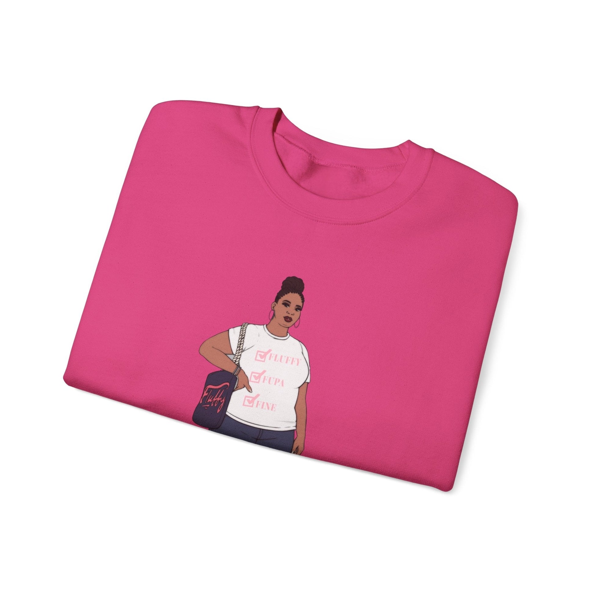 Crewneck Sweatshirt - Jana Plus Size Model Show Off Your Fluff Contest Winner Sweatshirt Printify 