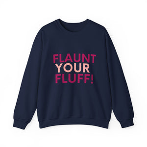 Flaunt Your Fluff Plus Size Sweatshirt Sweatshirt Printify Navy S 