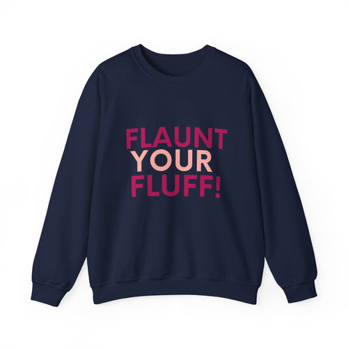 Flaunt Your Fluff Plus Size Sweatshirt Sweatshirt Printify Navy S 