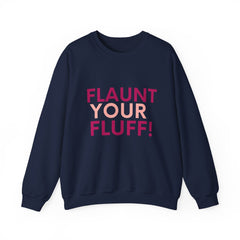Flaunt Your Fluff Plus Size Sweatshirt Sweatshirt Printify Navy S 