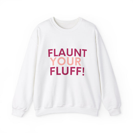 Flaunt Your Fluff Plus Size Sweatshirt Sweatshirt Printify White S 