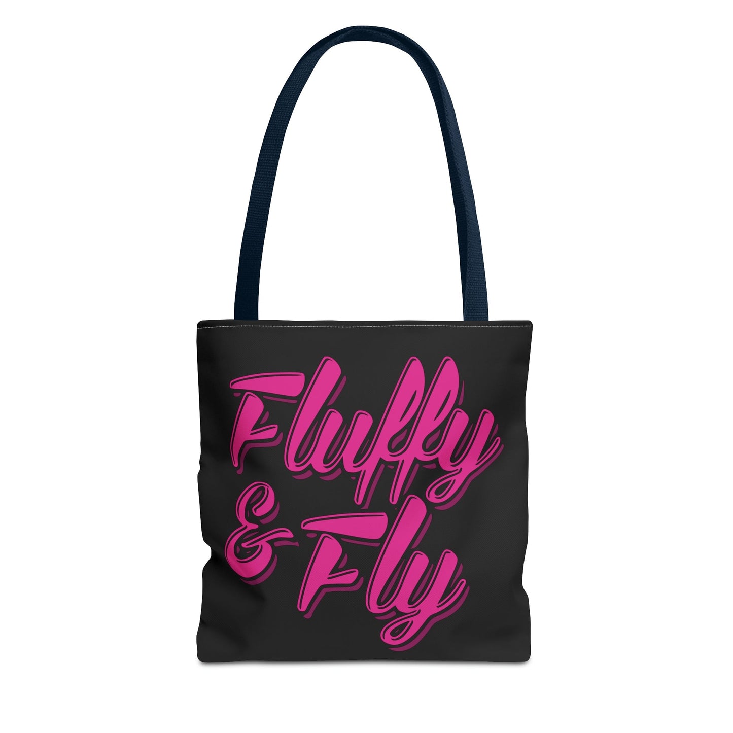 Fluffy and Fly Tote Bag Bags Printify 13" × 13'' Navy 