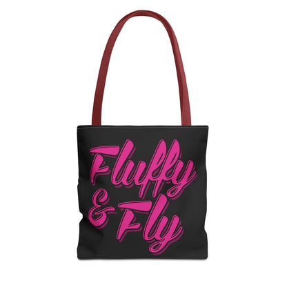 Fluffy and Fly Tote Bag Bags Printify 13" × 13'' Red 