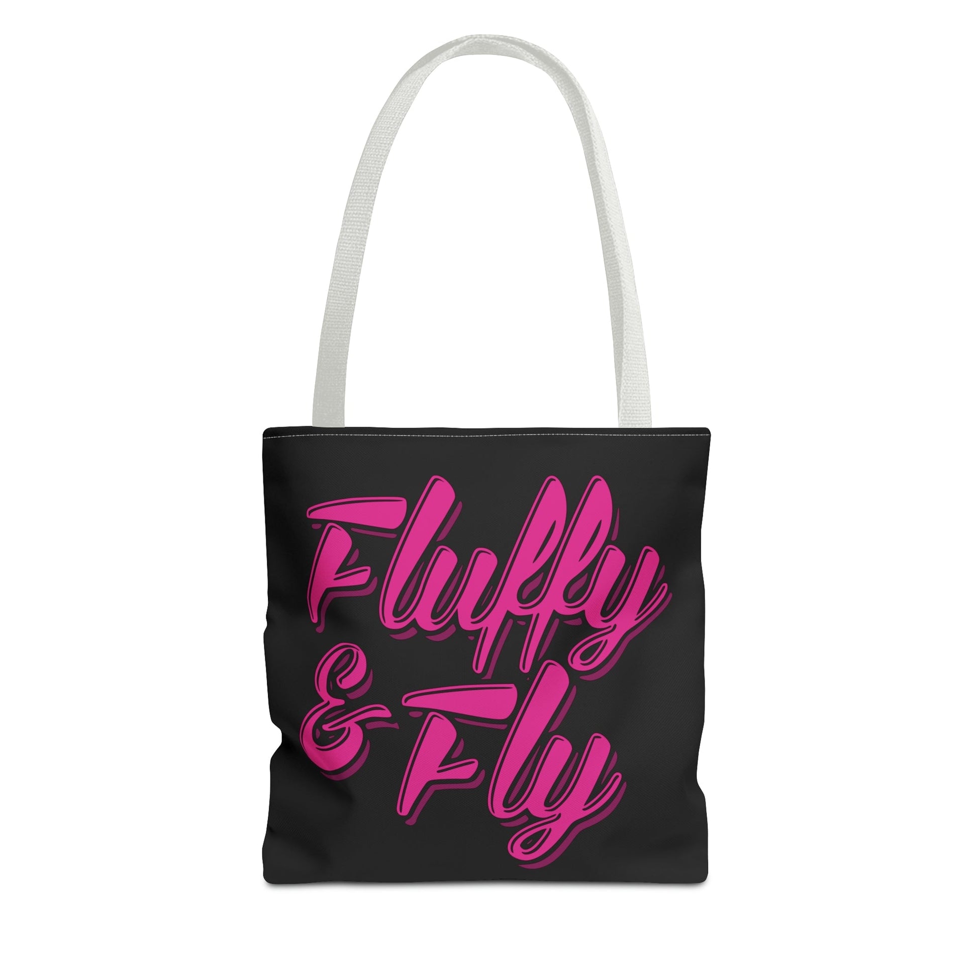 Fluffy and Fly Tote Bag Bags Printify 13" × 13'' White 