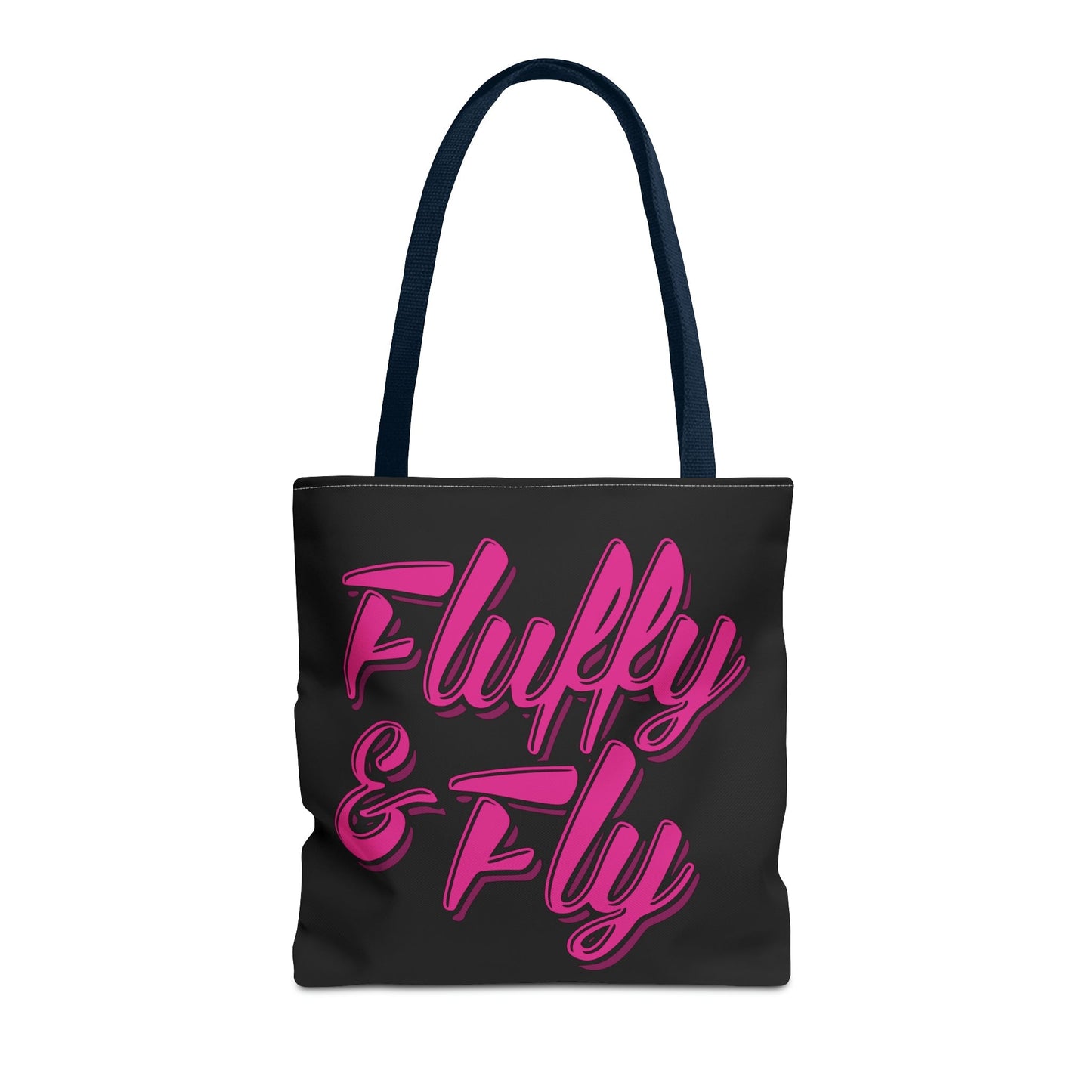 Fluffy and Fly Tote Bag Bags Printify 16" × 16'' Navy 