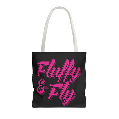 Fluffy and Fly Tote Bag Bags Printify 16" × 16'' White 