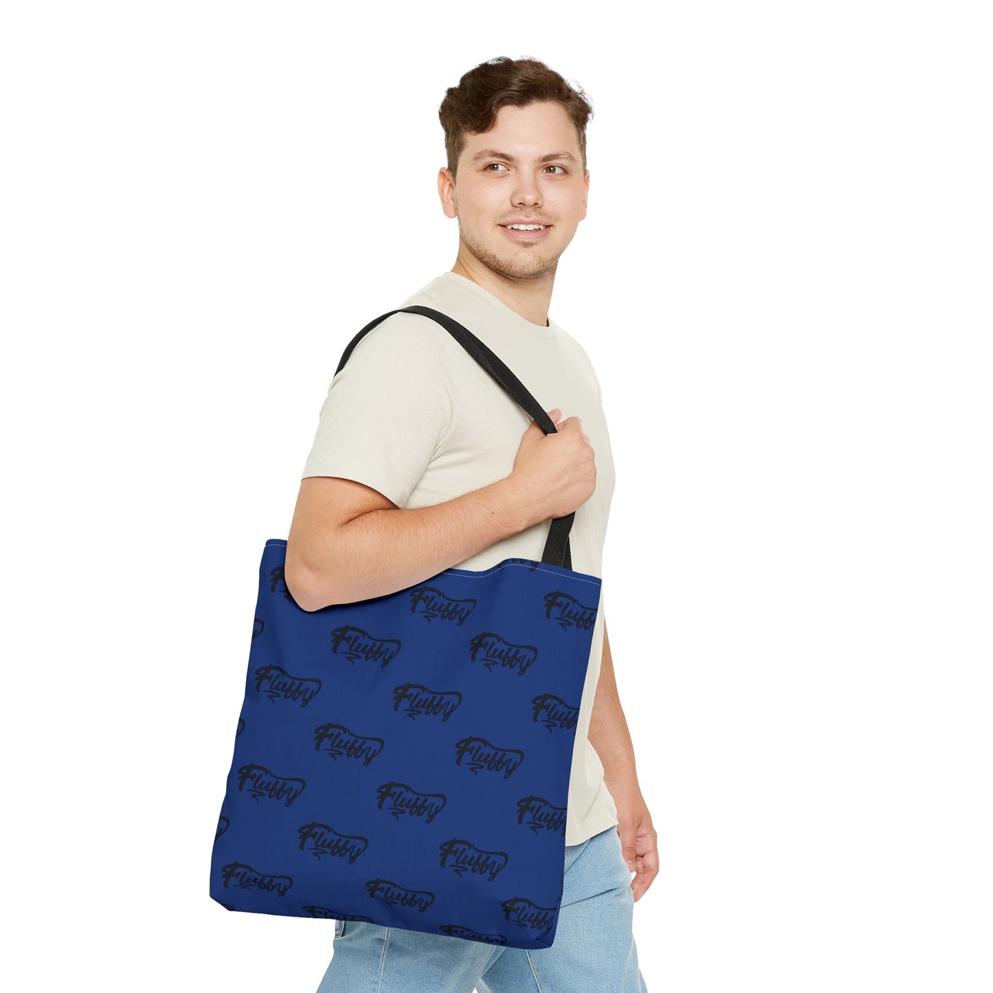 Fluffy Blue Tote Bag Bags Printify 