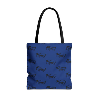 Fluffy Blue Tote Bag Bags Printify Large 