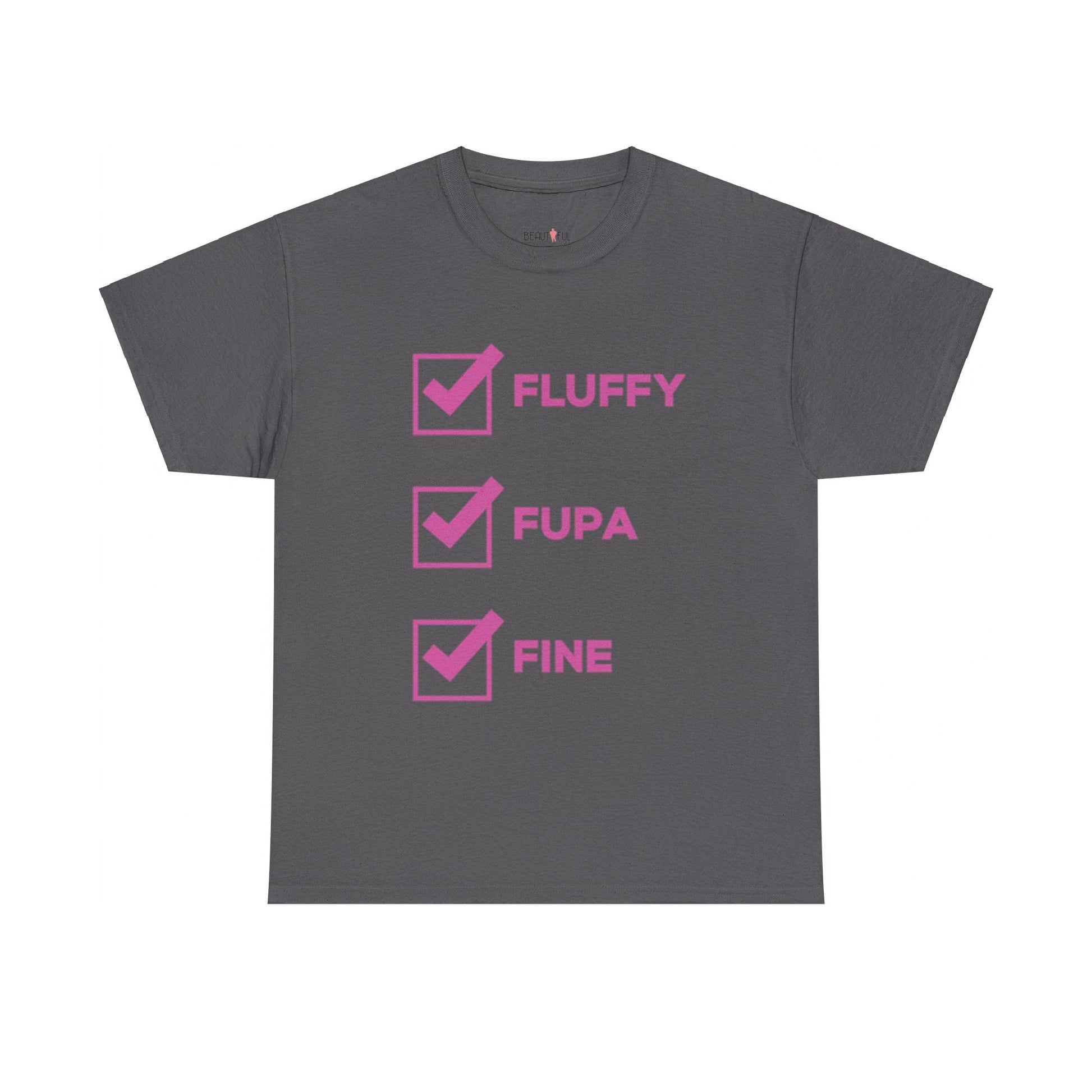 Fluffy Fupa Fine Unisex Heavy Cotton Tee Size Small- 5xl T-Shirt Printify Charcoal S 