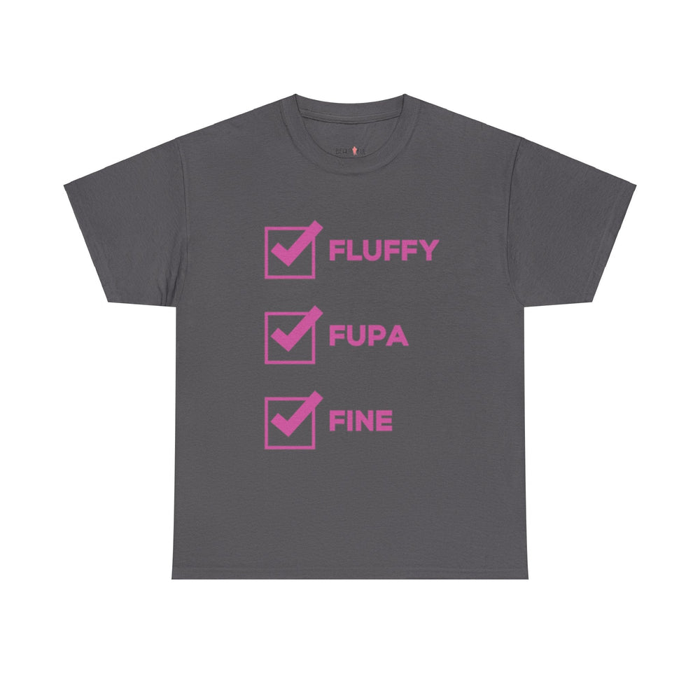 Fluffy Fupa Fine Unisex Heavy Cotton Tee Size Small- 5xl T-Shirt Printify Charcoal S 