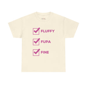 Fluffy Fupa Fine Unisex Heavy Cotton Tee Size Small- 5xl T-Shirt Printify Natural S 