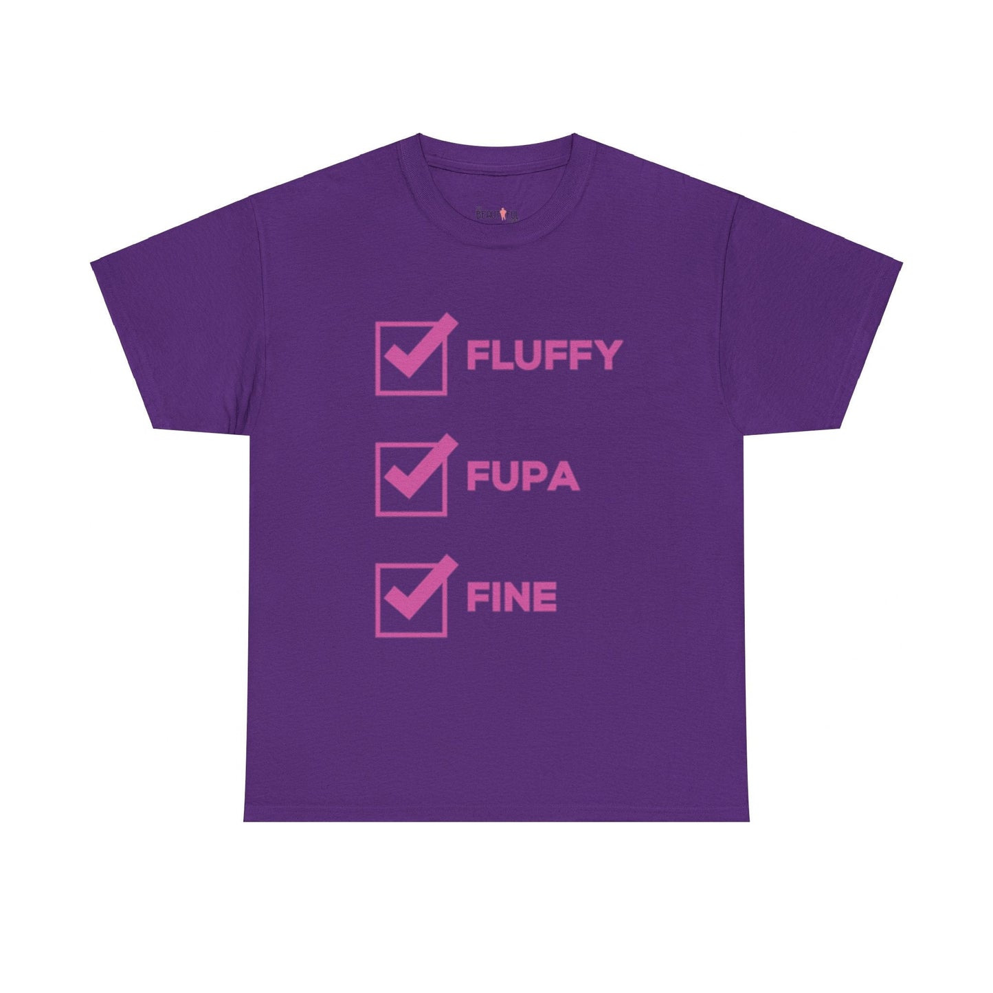 Fluffy Fupa Fine Unisex Heavy Cotton Tee Size Small- 5xl T-Shirt Printify Purple S 