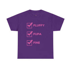 Fluffy Fupa Fine Unisex Heavy Cotton Tee Size Small- 5xl T-Shirt Printify Purple S 