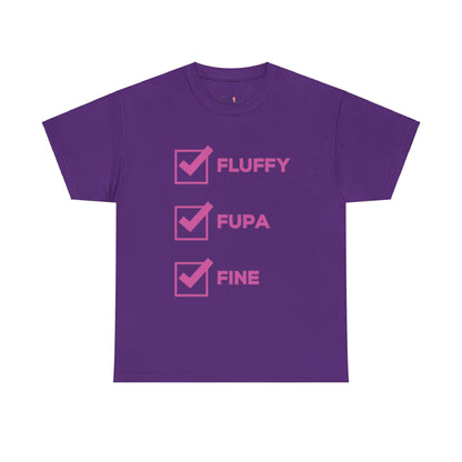 Fluffy Fupa Fine Unisex Heavy Cotton Tee Size Small- 5xl T-Shirt Printify Purple S 