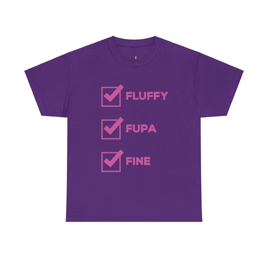 Fluffy Fupa Fine Unisex Heavy Cotton Tee Size Small- 5xl T-Shirt Printify Purple S 