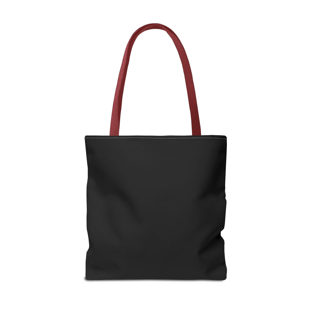Fluffy Girl Iowa Tote Bag — Pink Script State Outline AOP Tote Bags Printify 