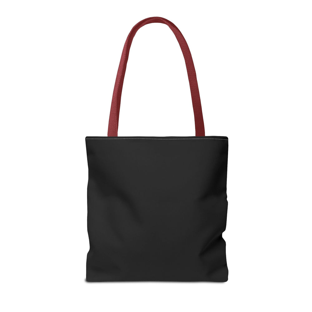 Fluffy Girl Iowa Tote Bag — Pink Script State Outline AOP Tote Bags Printify 