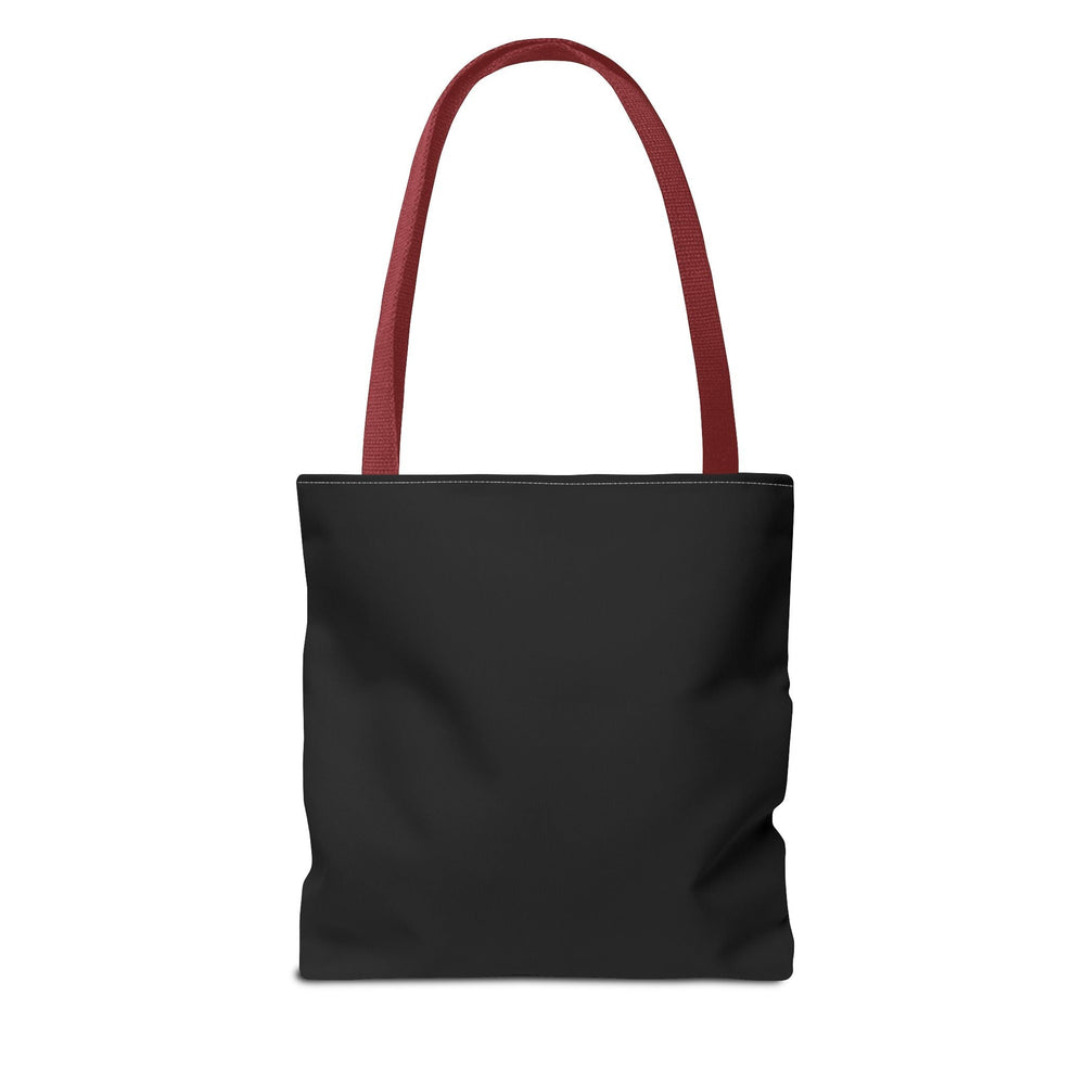 Fluffy Girl Iowa Tote Bag — Pink Script State Outline AOP Tote Bags Printify 