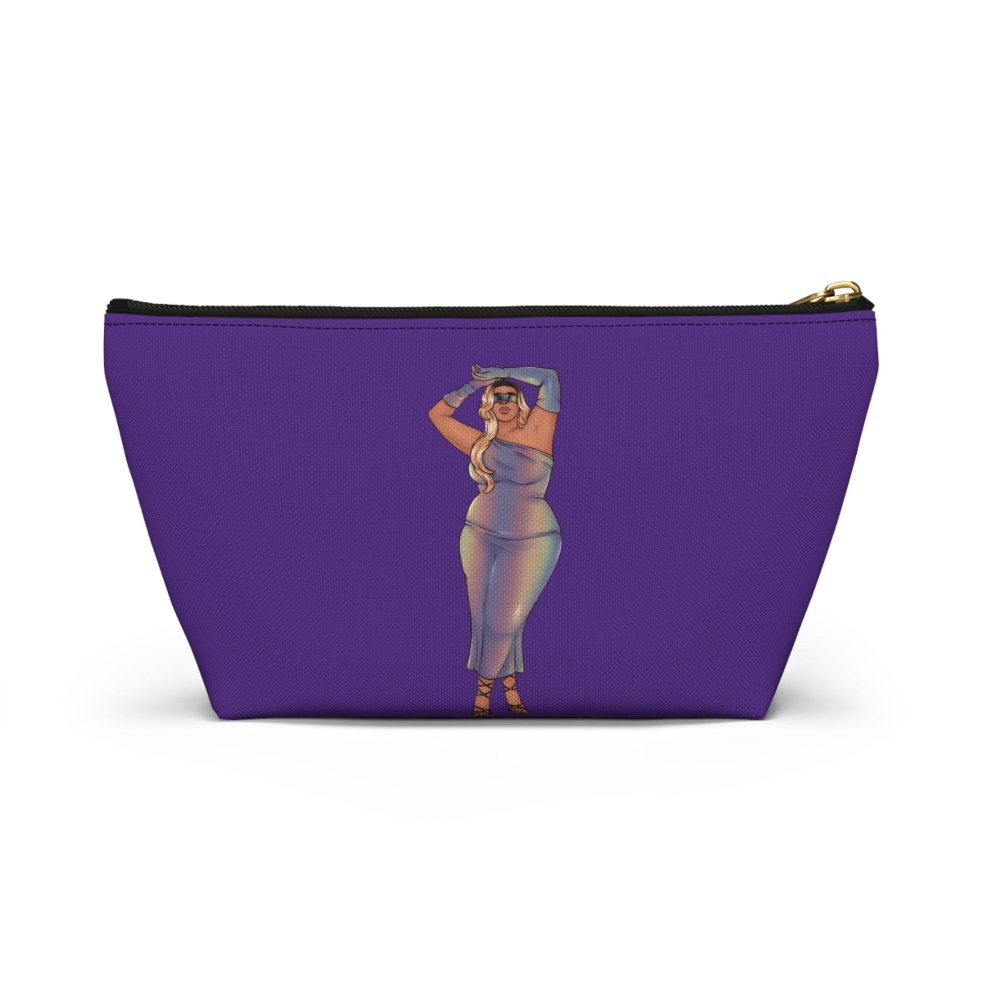 Fluffy Makeup Bag with Tazah Plus Size Model Bags Printify 