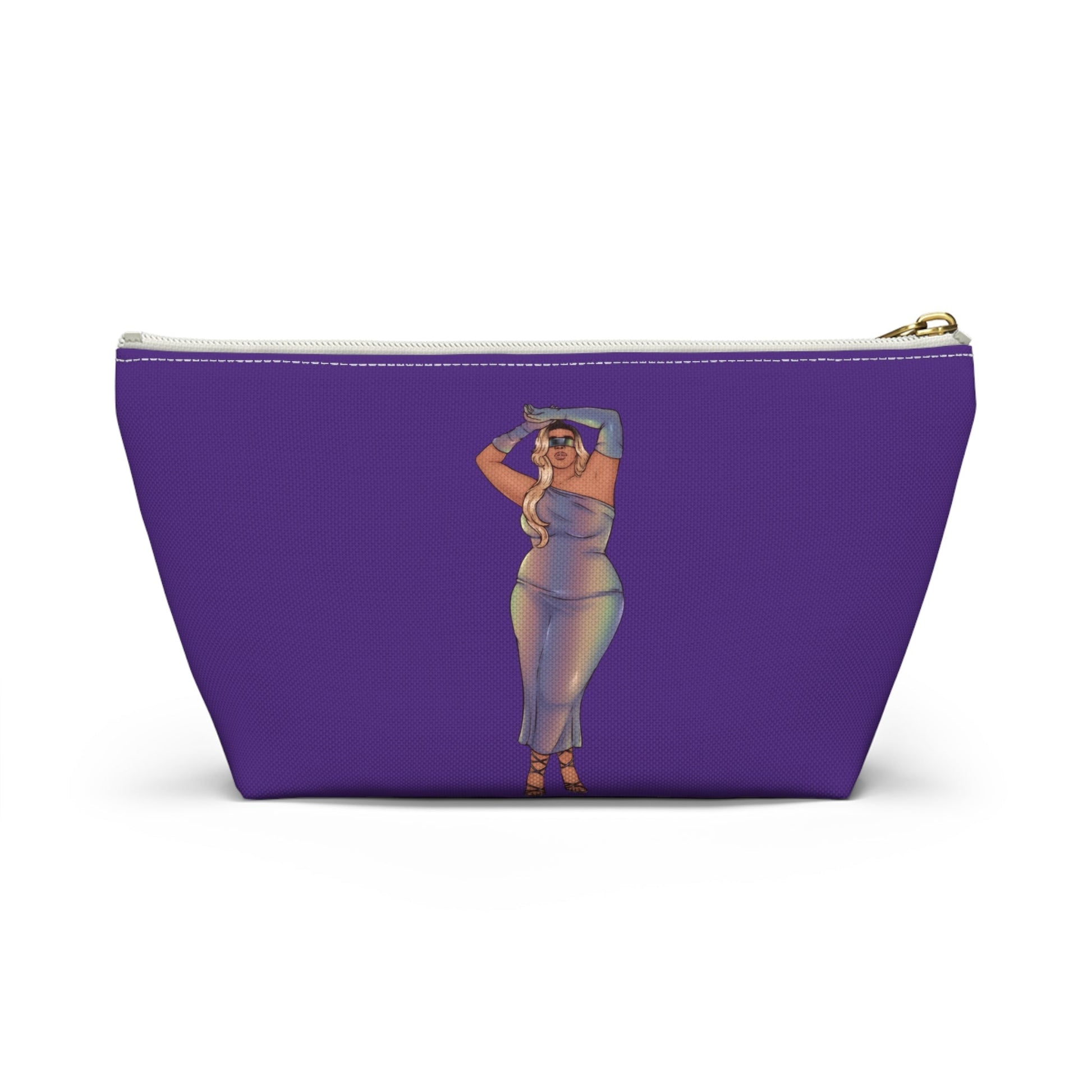 Fluffy Makeup Bag with Tazah Plus Size Model Bags Printify 