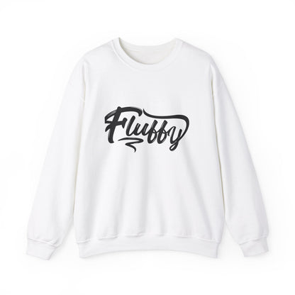 Fluffy Unisex Heavy Blend™ Crewneck Sweatshirt Sweatshirt Printify S White 