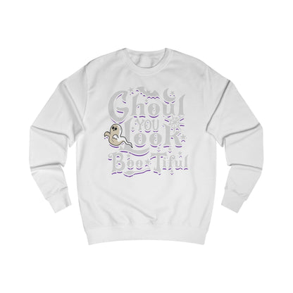 Halloween Ghoul You Look Boo-tiful Unisex Sweatshirt Plus Size 5XL Limited Edition Sweatshirt Printify Arctic White S 