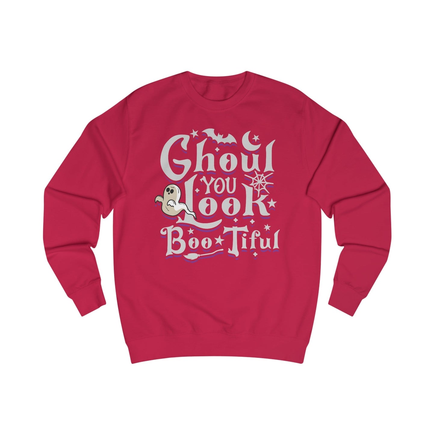 Halloween Ghoul You Look Boo-tiful Unisex Sweatshirt Plus Size 5XL Limited Edition Sweatshirt Printify Fire Red S 