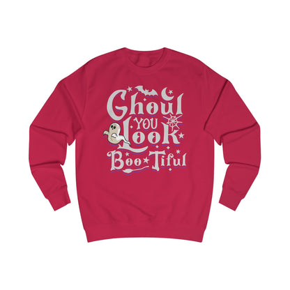 Halloween Ghoul You Look Boo-tiful Unisex Sweatshirt Plus Size 5XL Limited Edition Sweatshirt Printify Fire Red S 