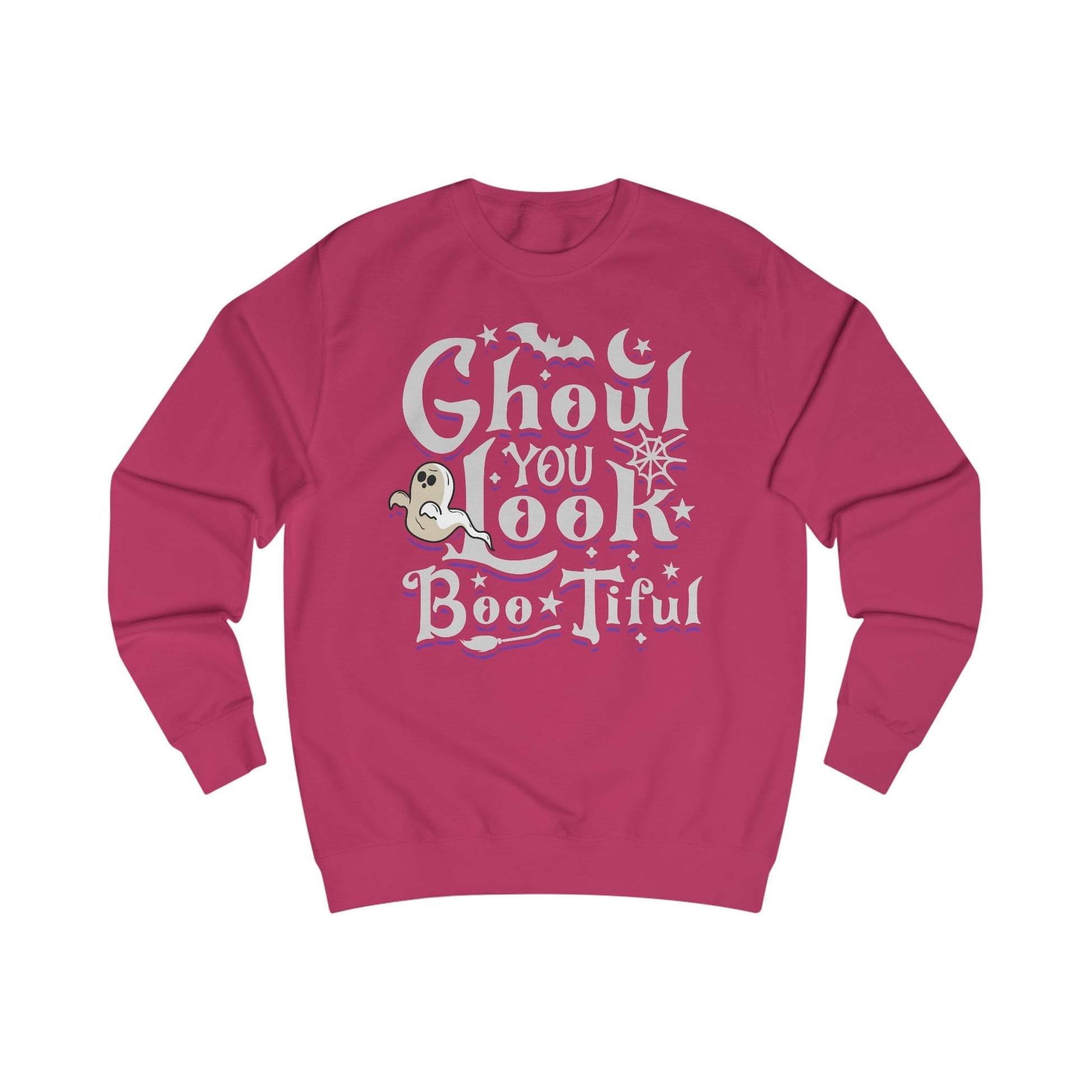 Halloween Ghoul You Look Boo-tiful Unisex Sweatshirt Plus Size 5XL Limited Edition Sweatshirt Printify Hot Pink S 