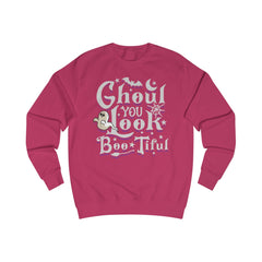Halloween Ghoul You Look Boo-tiful Unisex Sweatshirt Plus Size 5XL Limited Edition Sweatshirt Printify Hot Pink S 
