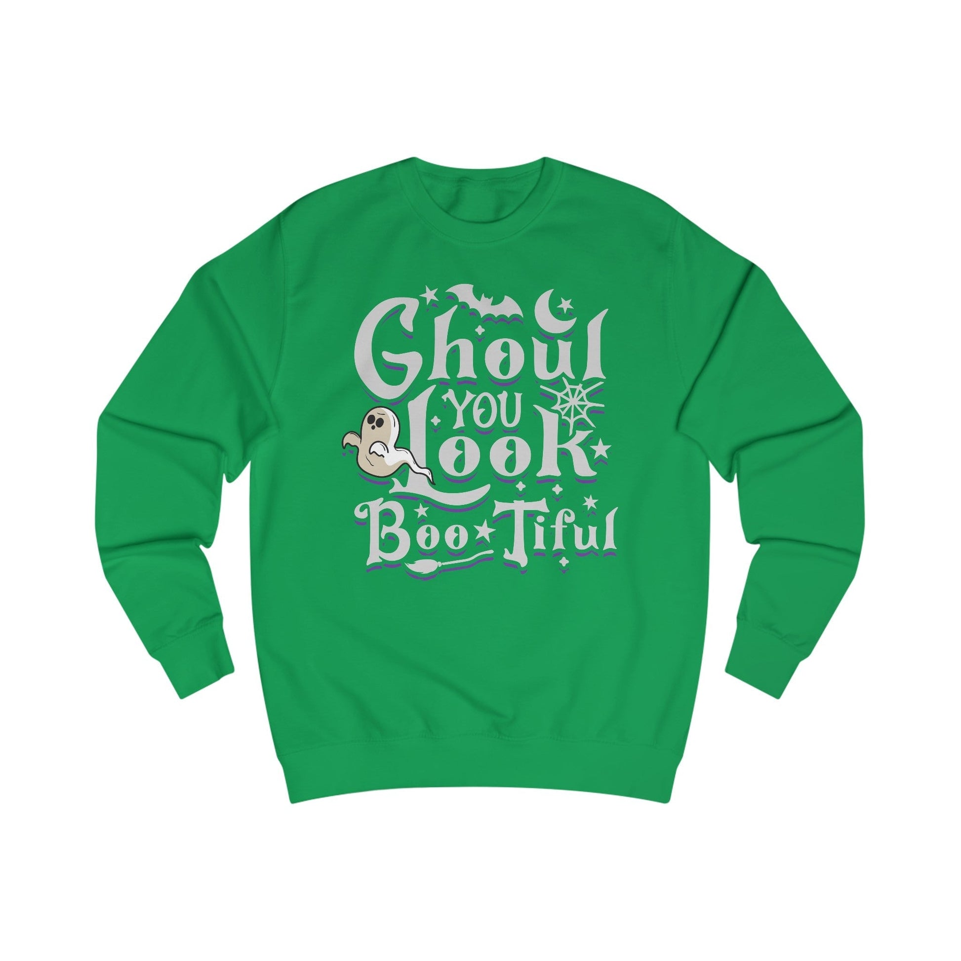 Halloween Ghoul You Look Boo-tiful Unisex Sweatshirt Plus Size 5XL Limited Edition Sweatshirt Printify Kelly Green S 