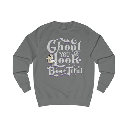 Halloween Ghoul You Look Boo-tiful Unisex Sweatshirt Plus Size 5XL Limited Edition Sweatshirt Printify Steel Grey S 