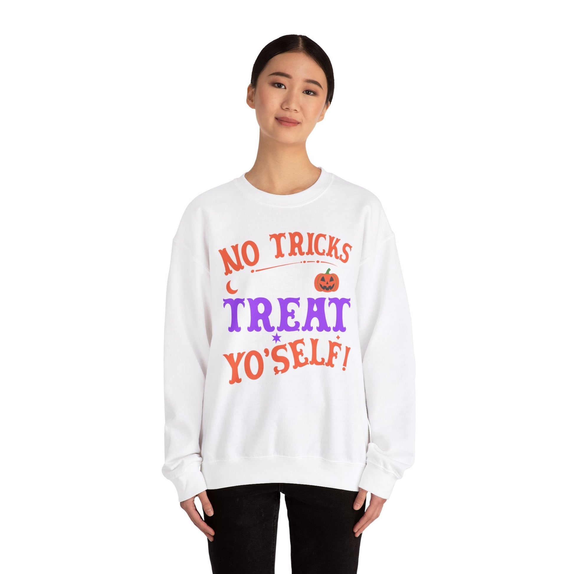 Halloween Limited Edition Crewneck Sweatshirt - Treat Yourself - Plus Size Up to 5XL Sweatshirt Printify 