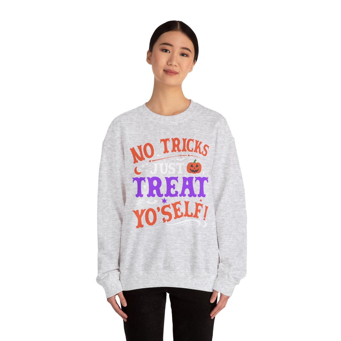 Halloween Limited Edition Crewneck Sweatshirt - Treat Yourself - Plus Size Up to 5XL Sweatshirt Printify 