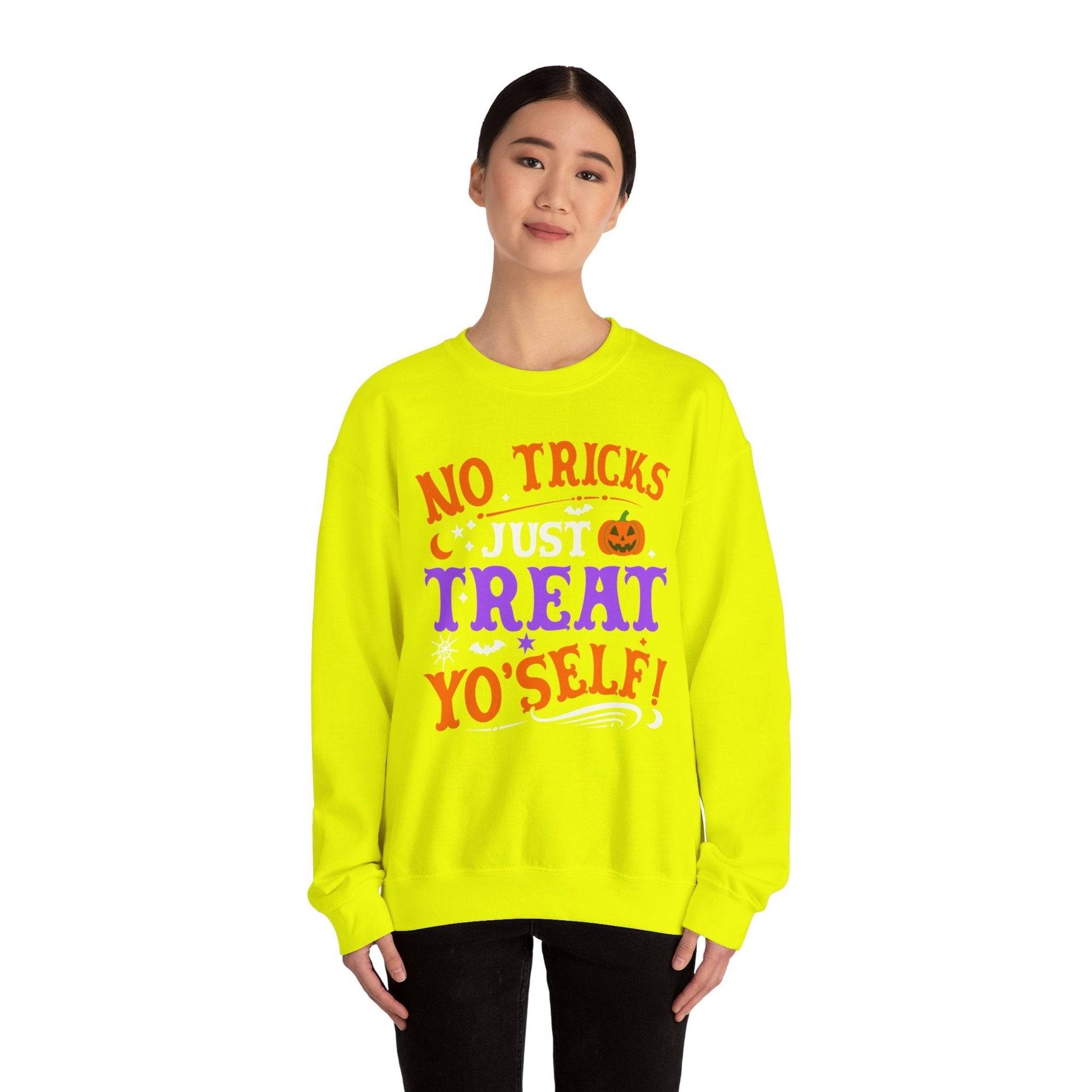 Halloween Limited Edition Crewneck Sweatshirt - Treat Yourself - Plus Size Up to 5XL Sweatshirt Printify 