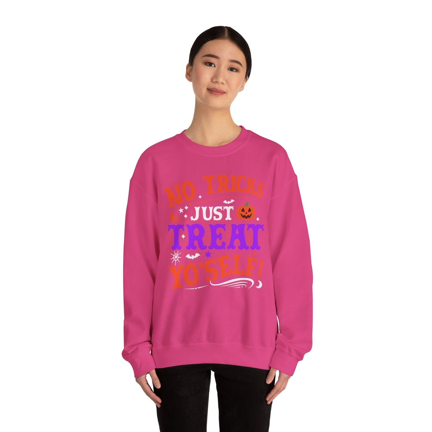 Halloween Limited Edition Crewneck Sweatshirt - Treat Yourself - Plus Size Up to 5XL Sweatshirt Printify 