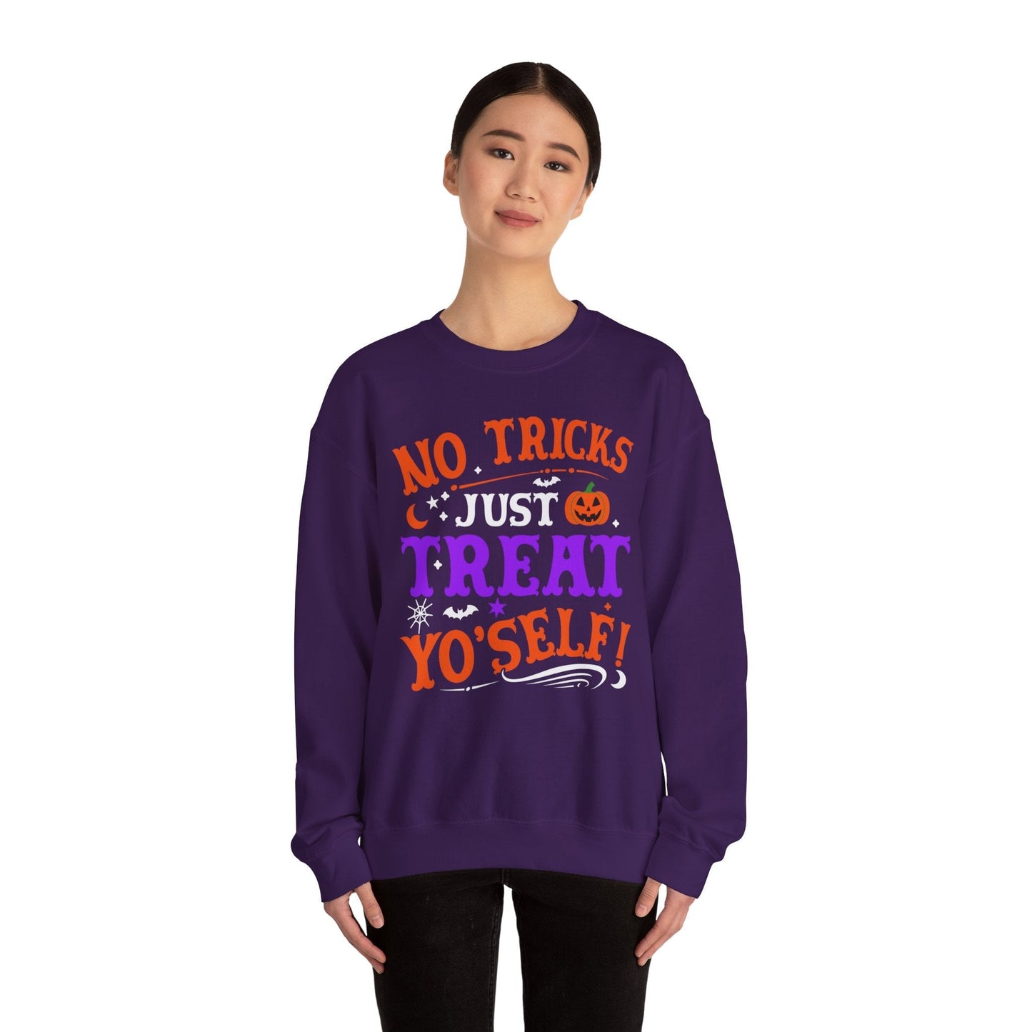 Halloween Limited Edition Crewneck Sweatshirt - Treat Yourself - Plus Size Up to 5XL Sweatshirt Printify 