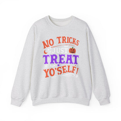 Halloween Limited Edition Crewneck Sweatshirt - Treat Yourself - Plus Size Up to 5XL Sweatshirt Printify Ash S 