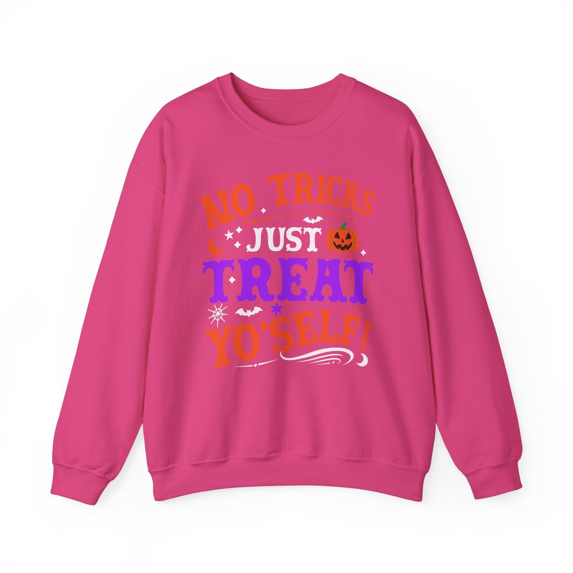 Halloween Limited Edition Crewneck Sweatshirt - Treat Yourself - Plus Size Up to 5XL Sweatshirt Printify Heliconia S 