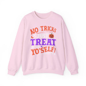 Halloween Limited Edition Crewneck Sweatshirt - Treat Yourself - Plus Size Up to 5XL Sweatshirt Printify Light Pink S 