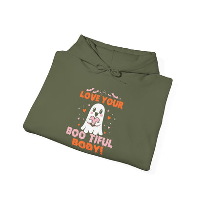 Hooded Sweatshirt Love Your Boo-tiful Body Halloween Exclusive Hoodie Printify 