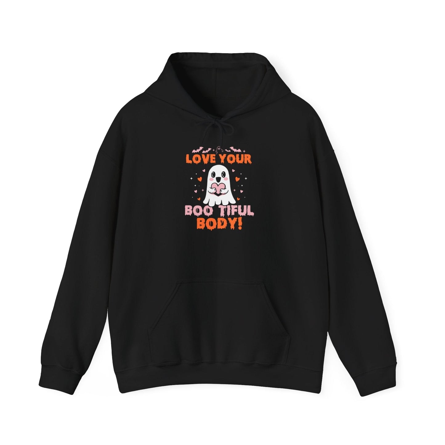 Hooded Sweatshirt Love Your Boo-tiful Body Halloween Exclusive Hoodie Printify Black S 